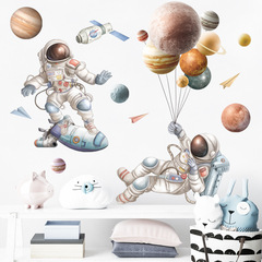 Astronaut starry sky stickers Earth NAS wall decoration background bedroom sofa wallpaper children's room classroom wall stickers