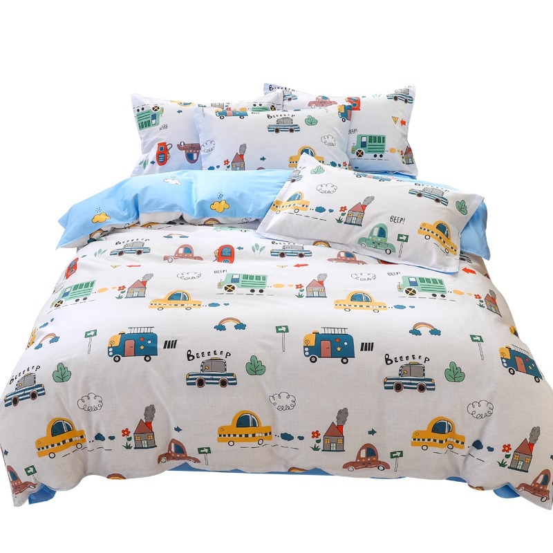 100% algodón de dibujos animados para niños funda de edredón de un solo algodón bebé funda de edredón niño jardín de infantes 120x150 coche 200