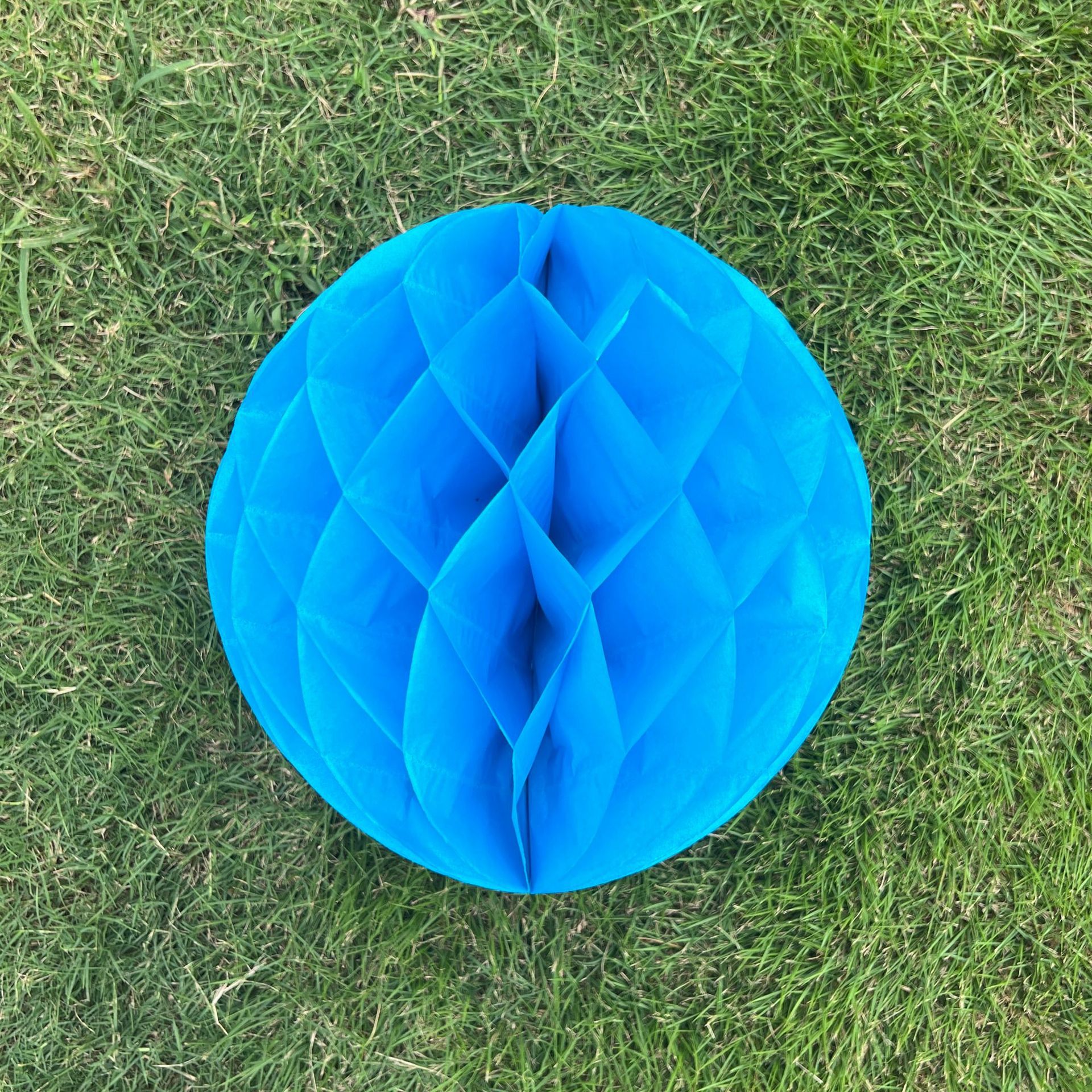 종이 벌집 공 - 하늘색