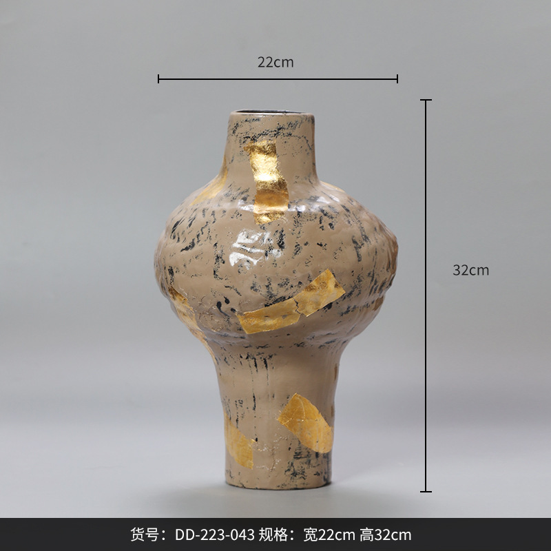 Best west陶磁器デザイナーの正規品陶磁器花瓶置物リビングルーム家庭用ソフト装飾品民宿花器|undefined