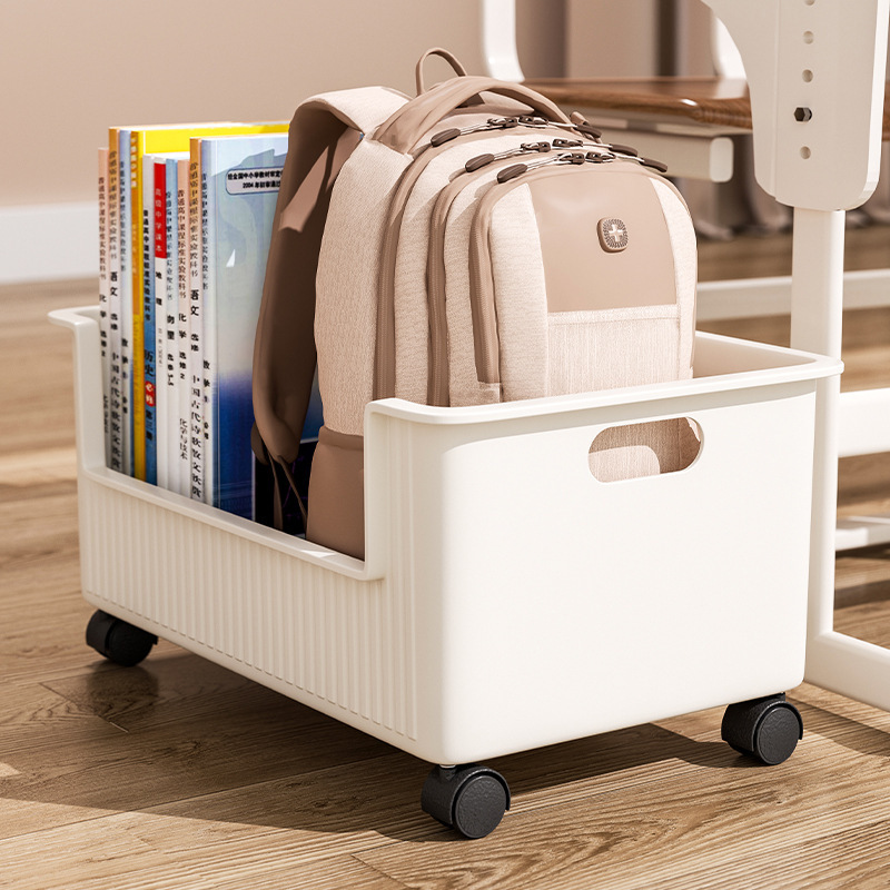 Under-Table School Bag Storage Rack Movable Pulley Student Book Sorting Artifact Book Storage Box Cart Storage Rack Under-Table School Bag Storage Rack Movable Pulley Student Book Sorting Artifact Book Storage Box Cart Storage Rack