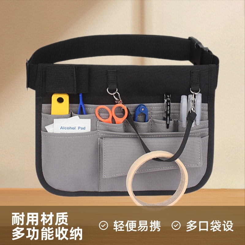 Bolsa de enfermera Wessleco, bolsa de almacenamiento de suministros médicos, herramienta de limpieza portátil para hotel, bolsa multifuncional para la cintura
