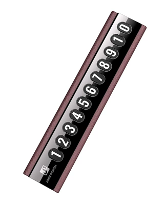 High-End Temporary Parking Plate for Nömrəli dayanma kartı - mocha-brown-6-sets-of-numbers