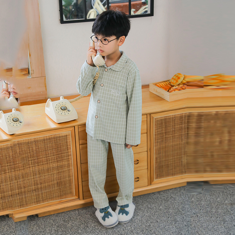 2025秋冬儿童保暖开衫睡衣套装男女童加厚磨毛翻领家居服女孩宝宝|undefined