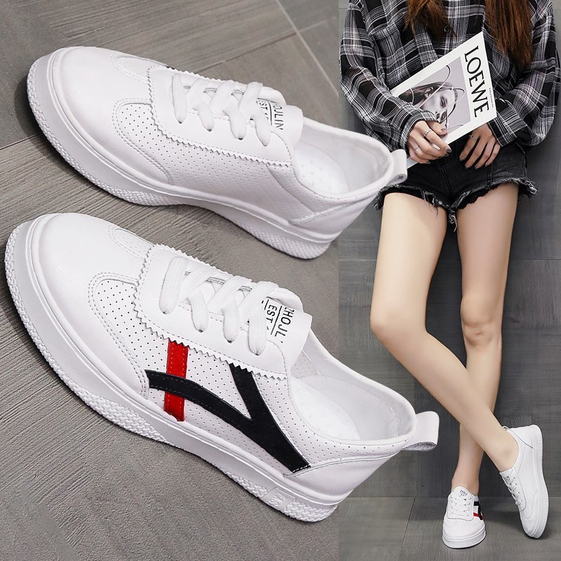 2021 Spring new pattern White shoes Women's Shoes Korean Edition ins skate shoes fashion The thickness of the bottom Casual shoes Manufactor wholesale