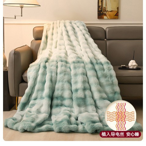 Mantras de peluche de conejo invierno engrosado mantas de siesta de oficina mantas de lana de coral mantas de sofá de estudiantes