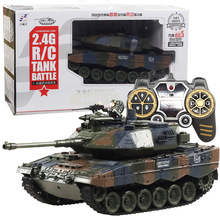 立成丰遥控坦克可开炮发弹充电金属履带式模型男孩玩具儿童汽车