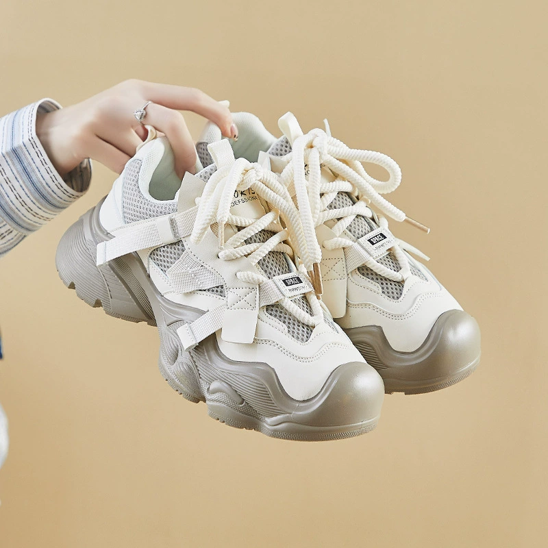 Корейская версия новой обуви папы для женщин 2024 осенний бег