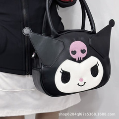 新しいかわいい PU レザーハンドヘルドスモールバッグ、女性用アウトドアクロスボディバッグ、多用途の日本のトレンディなカードレディースバッグ、ハンドバッグ