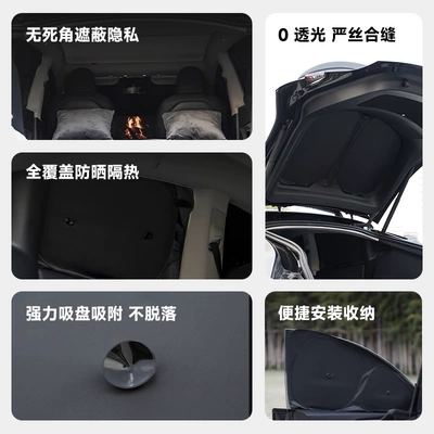 Car curtains: Opaque Side Privacy Curtain, Front