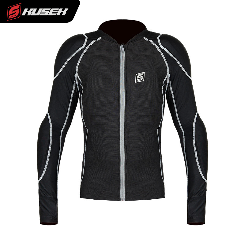 KUSEK chaleco de armadura de motocicleta anti-caída motocicleta ropa de ciclismo todoterreno equipo de protección de pecho equipo de protección de ciclismo de cuatro estaciones