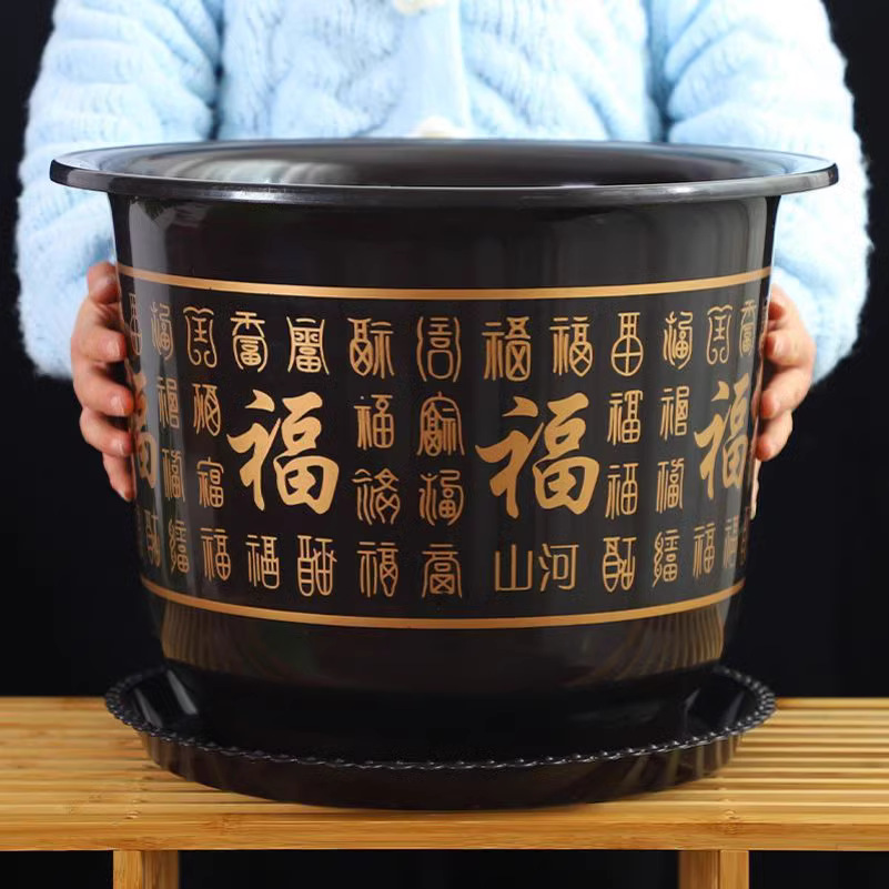 baifu melamine resin fruit tree flower pot thickened extra large bonsai greenery fruit tree green radish chinese rose peony flower pot