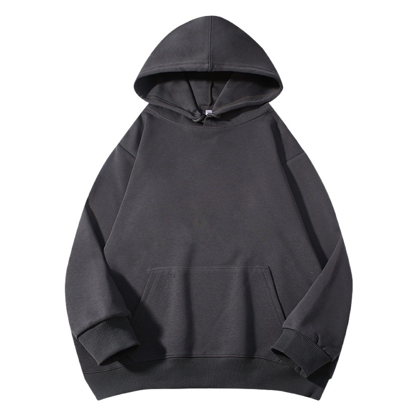 420g chino de algodón zorro plateado terciopelo suéter con capucha hombres y mujeres misma versión amplia suéter con capucha forrado de lana Sudadera con capucha juvenil moda