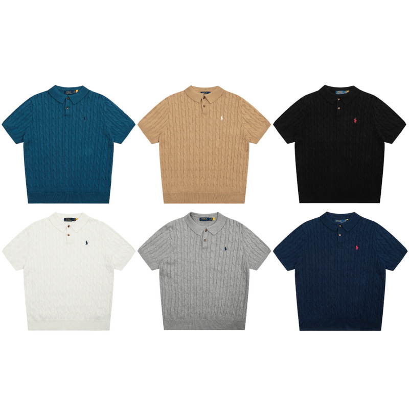 Authentic Cross-Border Rl Ralph Lauren Men's Polo Shirt with Solid Color, Embroidered Logo, Knitted, Loose Fit, Short Sleeve, Dropshipping Authentic Cross-Border Rl Ralph Lauren Men's Polo Shirt with Solid Color, Embroidered Logo, Knitted, Loose Fit, Short Sleeve, Dropshipping
