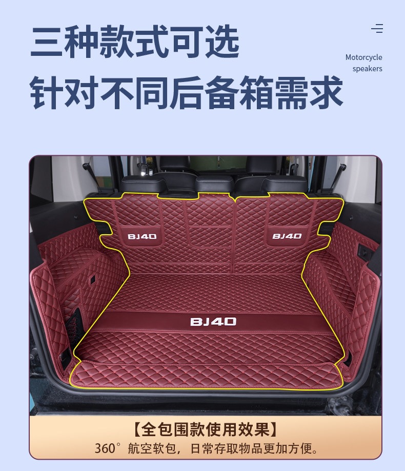 Suitable for 24-26 Beijing BJ40, full coverage trunk mat, thickened, waterproof and wear-resistant