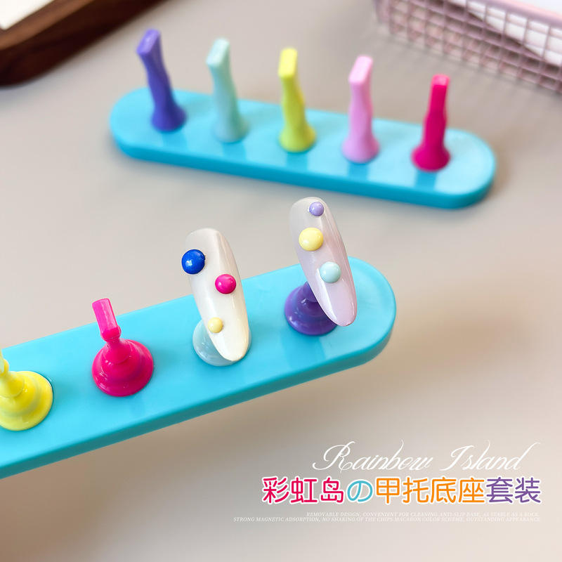 Nail Art Tools, New Dopamine-Style Nail Display Stand, Beginner Nail Practice Base Set Wholesale