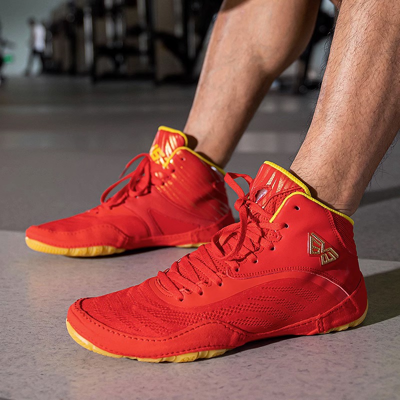 Professional Wrestling Shoes, Sanda Fighting Shoes, Non-Slip and Wear-Resistant Martial Arts Training Boxing Shoes, Taekwondo Muay Thai Men's Fighting Shoes