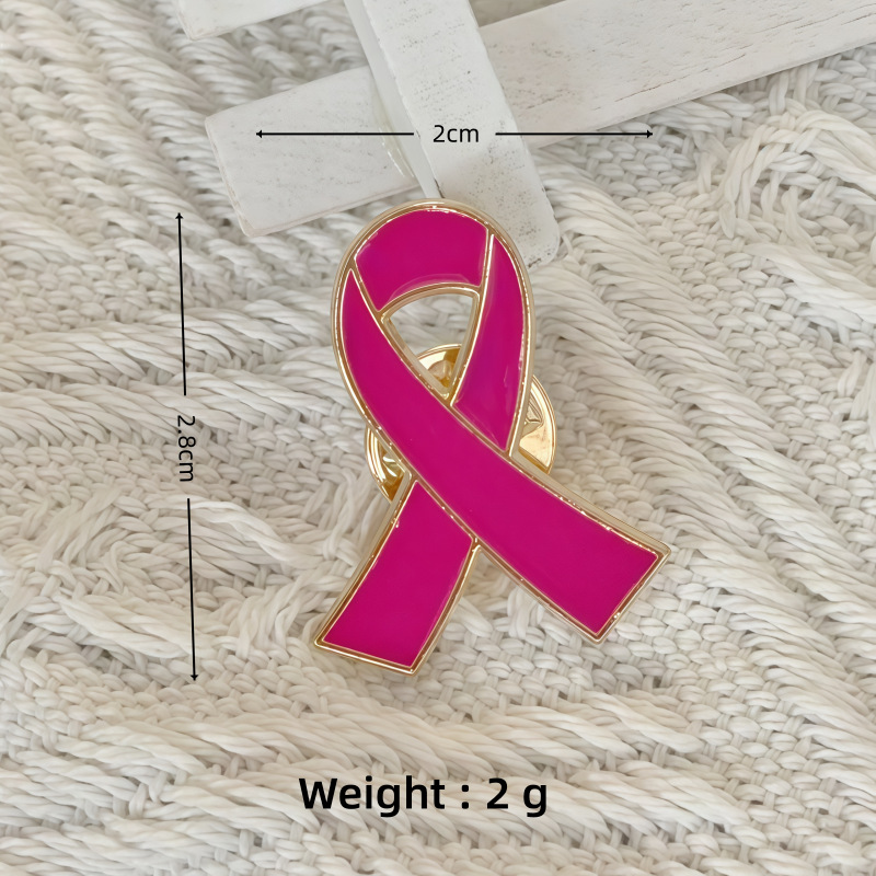 Broche nœud papillon coloré transfrontalière, accessoire de mode, promotion de la sensibilisation à la prévention, badge commémoratif en métal en forme de goutte d'huile_voghion.com