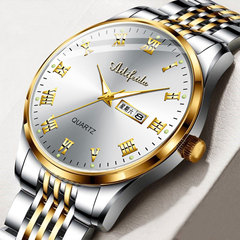 Eli Fida steel band men's watch quartz watch waterproof calendar drop shipping non-mechanical