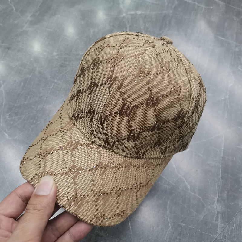 Cappellino da baseball jacquard lettera diamante cappello sole_voghion.com