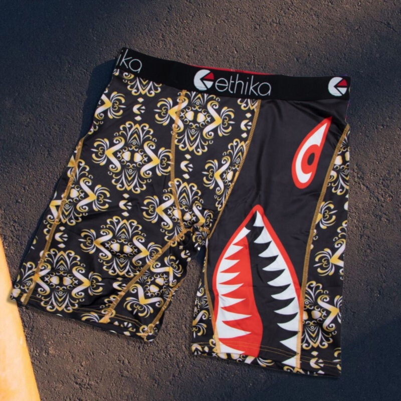 [European and American Hot Items] Ethika Same Style Men's European and American Trendy Printed Sports Boxer Briefs Men's Boxer Shorts