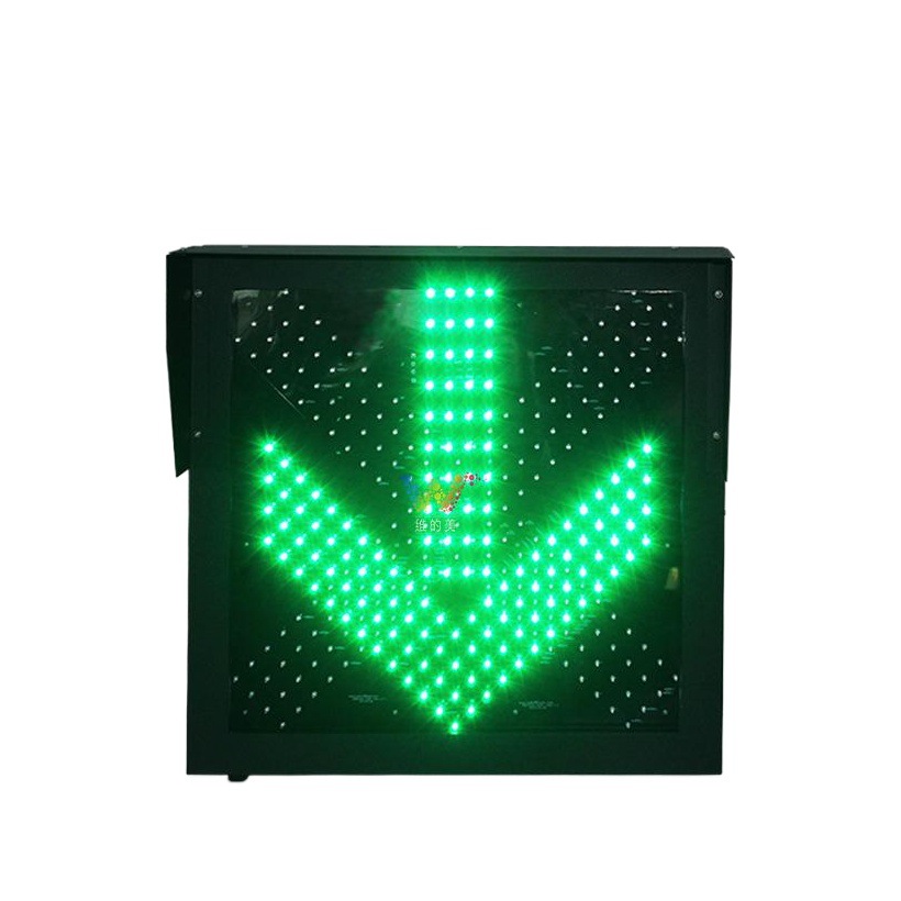 Luz indicadora de carril Weimei 600 tipo túnel de semáforo de doble cara Indicador de conducción de flecha verde de horquilla roja image 1