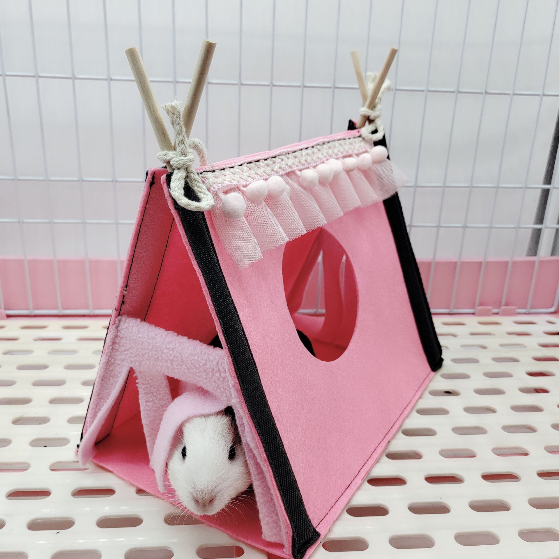 跨境新款小型宠物兔子窝仓鼠角落屋帐篷松鼠蜜袋鼯龙猫豚鼠隐蔽屋-阿里巴巴