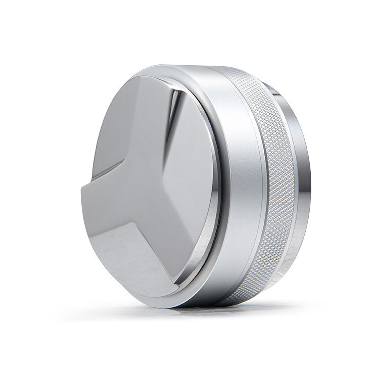 Prensa de café de acero inoxidable con altura ajustable y doble cabeza