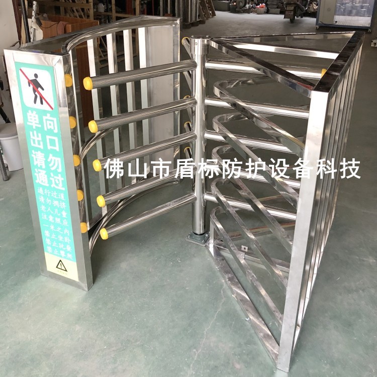 只进不准出半高单向门 不锈钢手动机械式三翼旋转门 车站景区通道