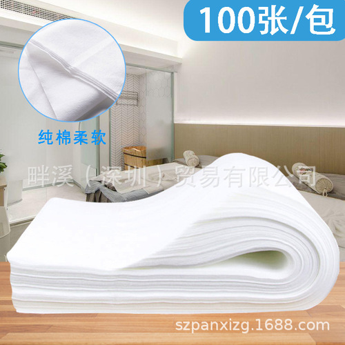 100 pieces per pack disposable hole towels thickened spunlace cloth U-shaped pillow towel soft cotton beauty salon special pillow