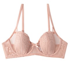 French Lingerie Women's Ultra-Thin Rabbit Ears Bra Sexy Soft Steel Cup Gathered Lingerie Lace Hollow Out Transparent Bra 