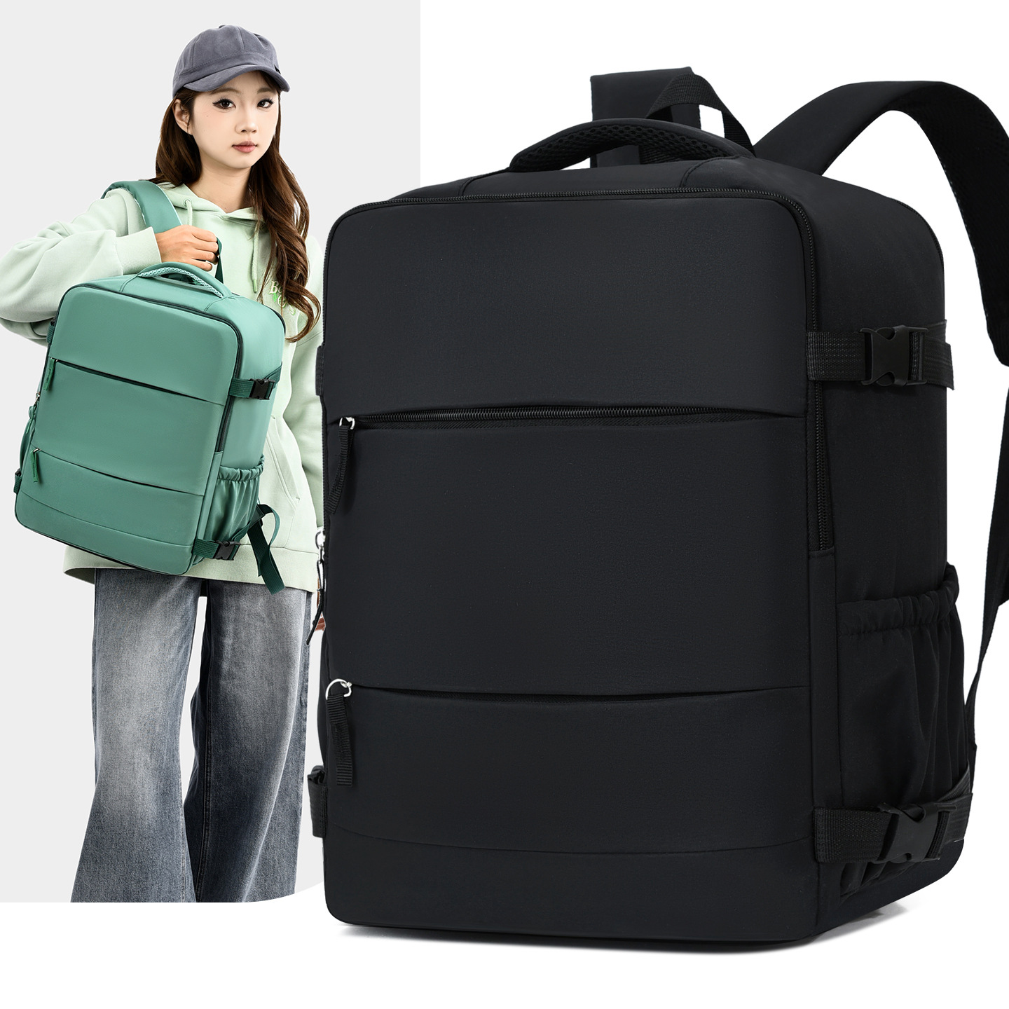 Sacoche multifonctionnelle pour ordinateur portable, idéale pour les courts voyages. Sac à dos unisexe tendance et résistant, parfait pour le travail._voghion.com