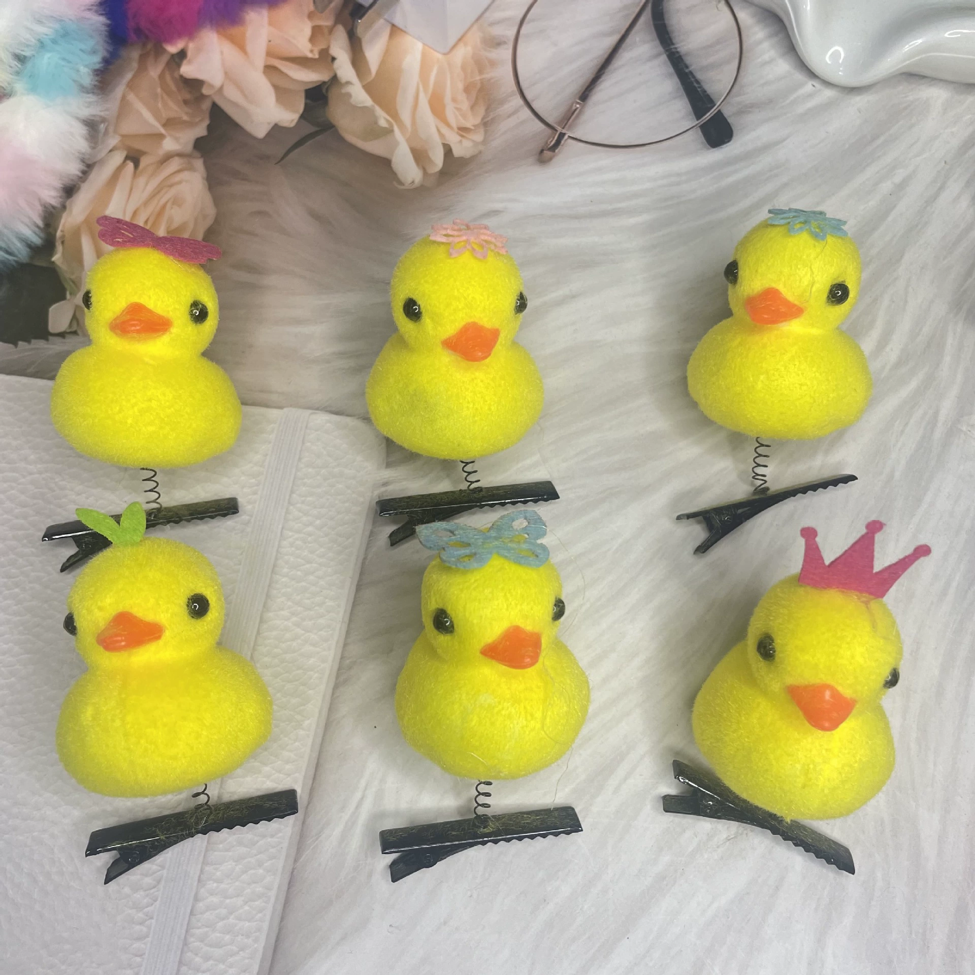Зажим для волос (B.Duck) Жёлтая утка, милый аксессуар для детей, 4 × 2 × 5 см