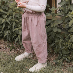 2024 Spring Strawberry Shan Korean Children's Clothing Children's Girls Fashionable Elastic Waist Casual Flower Bud Pants 