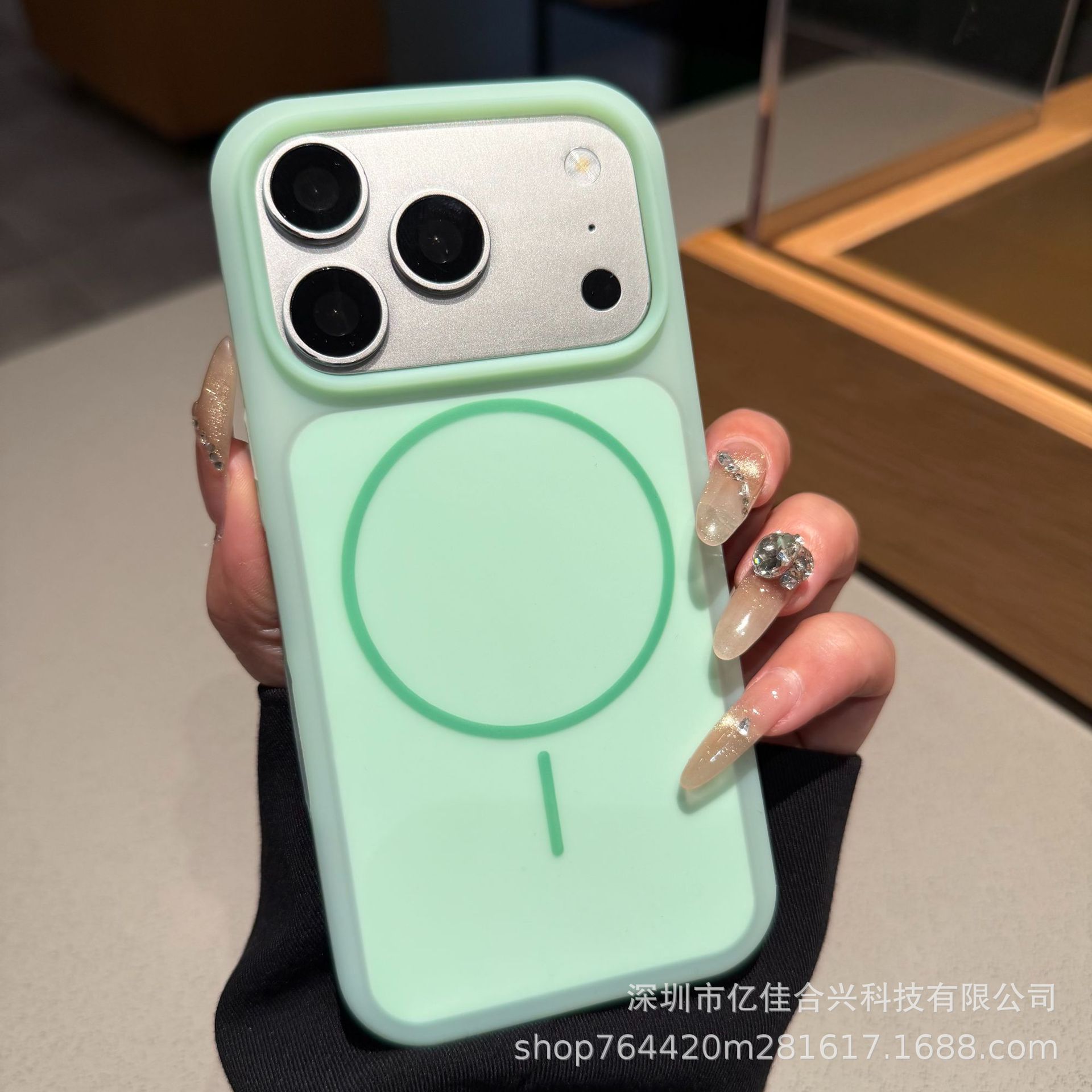 gelato gelatina anillo fino absorción magnética para Apple 17pro caso de teléfono celular iPhone13 caso de silicona líquida a prueba de caídas