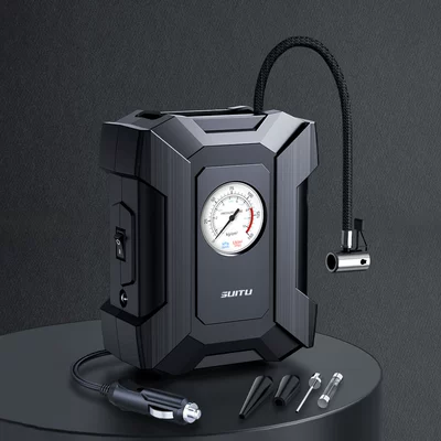 Car Air Pump Car Portable Car Electric Tire Multi-Function Air Pump 12V Car Air Pump (Hava nasosu) - 12v-pointer-with-connecting-line