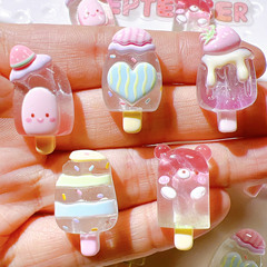 樹脂 diy アクセサリー携帯電話ケースアクセサリー手作り材料卸売靴花ストローセットパッチ透明スイカアイスキャンディー