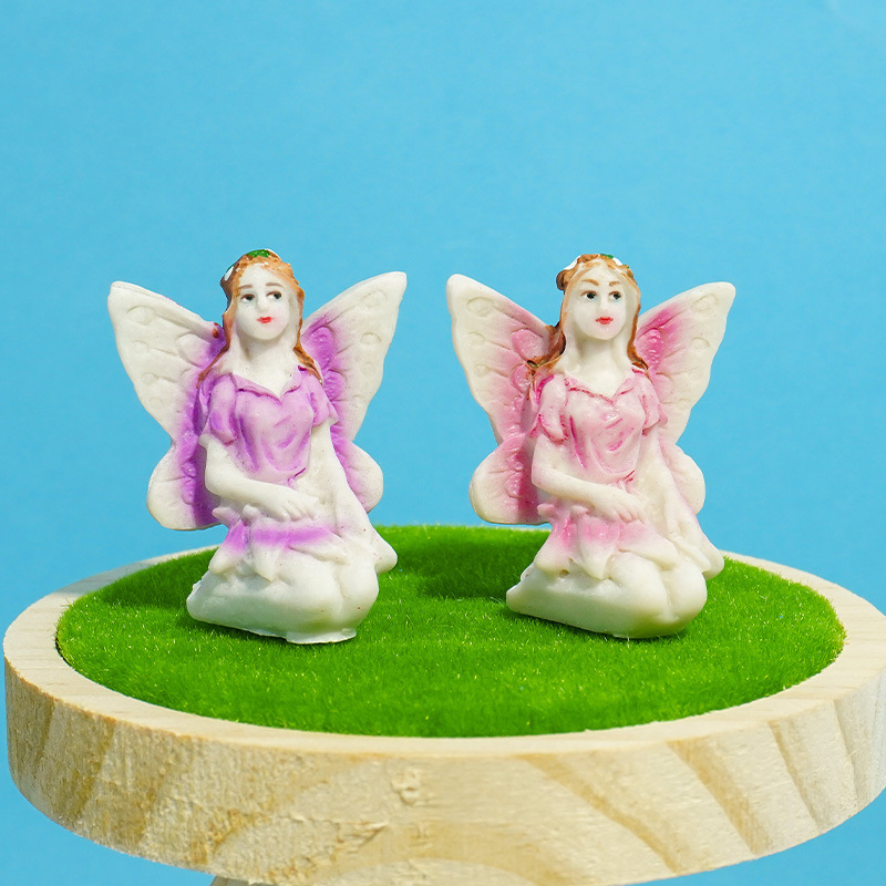 Decoración de micro paisaje Decoración de artesanías de resina de hadas de flores pequeñas Decoración de acuario Juego de mesa de arena de corazón