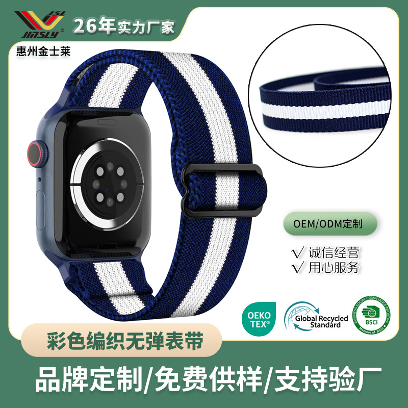 人字纹斜纹玉米纹全涤织带 彩色编织无弹表带RPET辅料 织带厂家