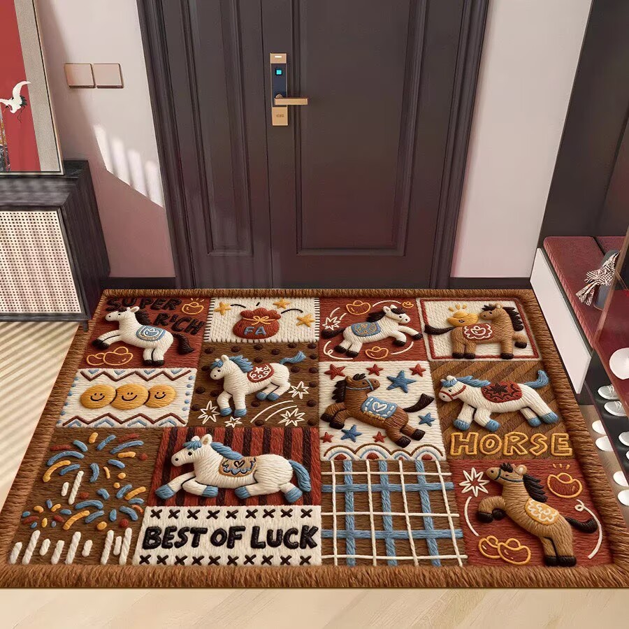 3d Illusion Badematte Weich Chenille Rutschfest Saugfähig Teppich_voghion.com