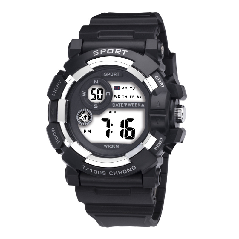 Tendencia de estudiantes de secundaria masculina y secundaria nocturna relojes electrónicos de alarma deportiva al aire libre simple en stock