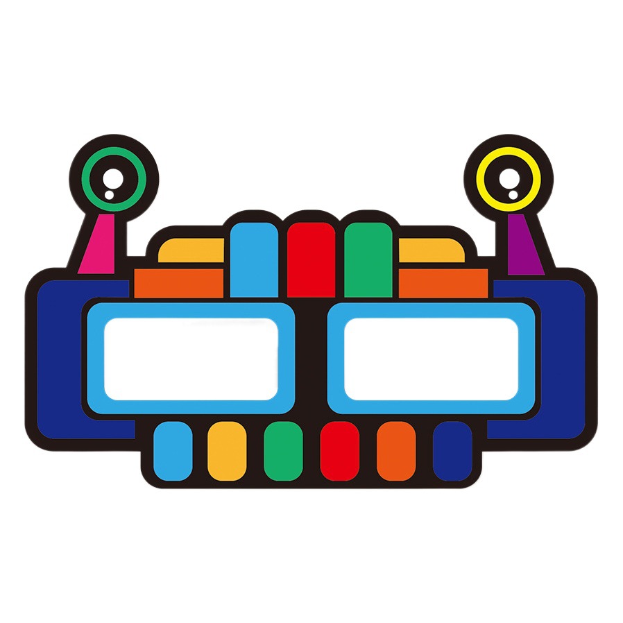 9 unids/set Amazon nuevo robot gafas de papel de cumpleaños de los niños suministros de decoración de la fiesta de dibujos animados gafas marco