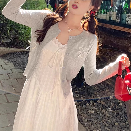 Gentle Wind Knit Cardigan Fashion Open Top Upstyle Women's 2025 Summer New Thin Sun Protection Top Outerwear