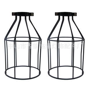 Metal Retro Wrought Iron Lampshade Small Bird Cage Lampshade Thermos Section Iron Chandelier Wall Lamp Accessories