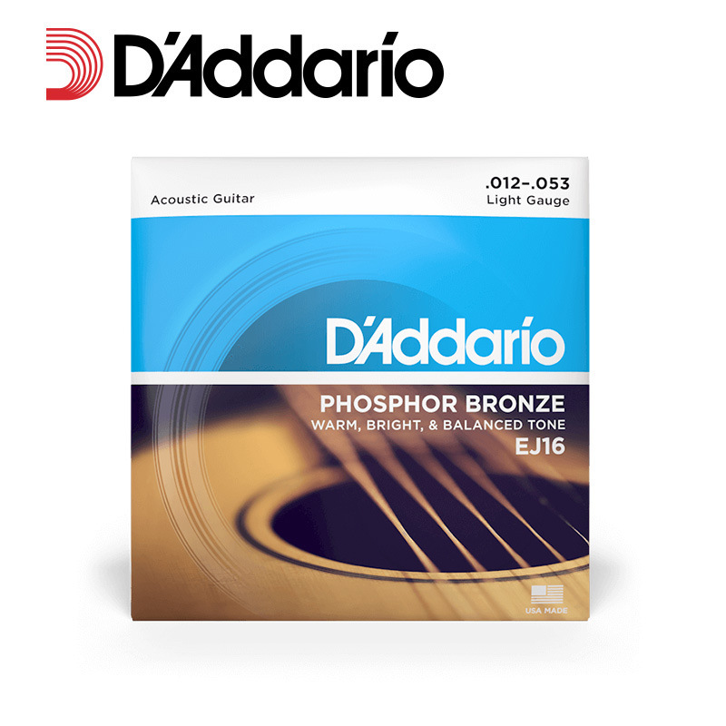 アメリカ製 D'Addario フォークギター弦 正規品 木製ギター弦 6本セット EJ16 リン銅真鍮|undefined