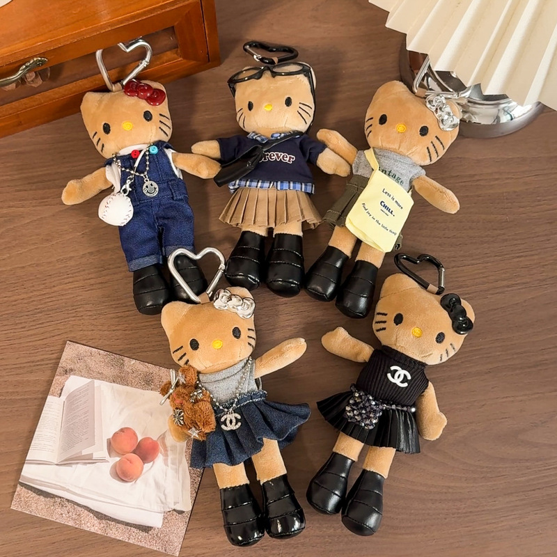 New Long-Legged Kitty Bag Pendant, Hot Girl Style Y2K Cute Plush Toy Hanging Ornament, Doll Keychain New Long-Legged Kitty Bag Pendant, Hot Girl Style Y2K Cute Plush Toy Hanging Ornament, Doll Keychain