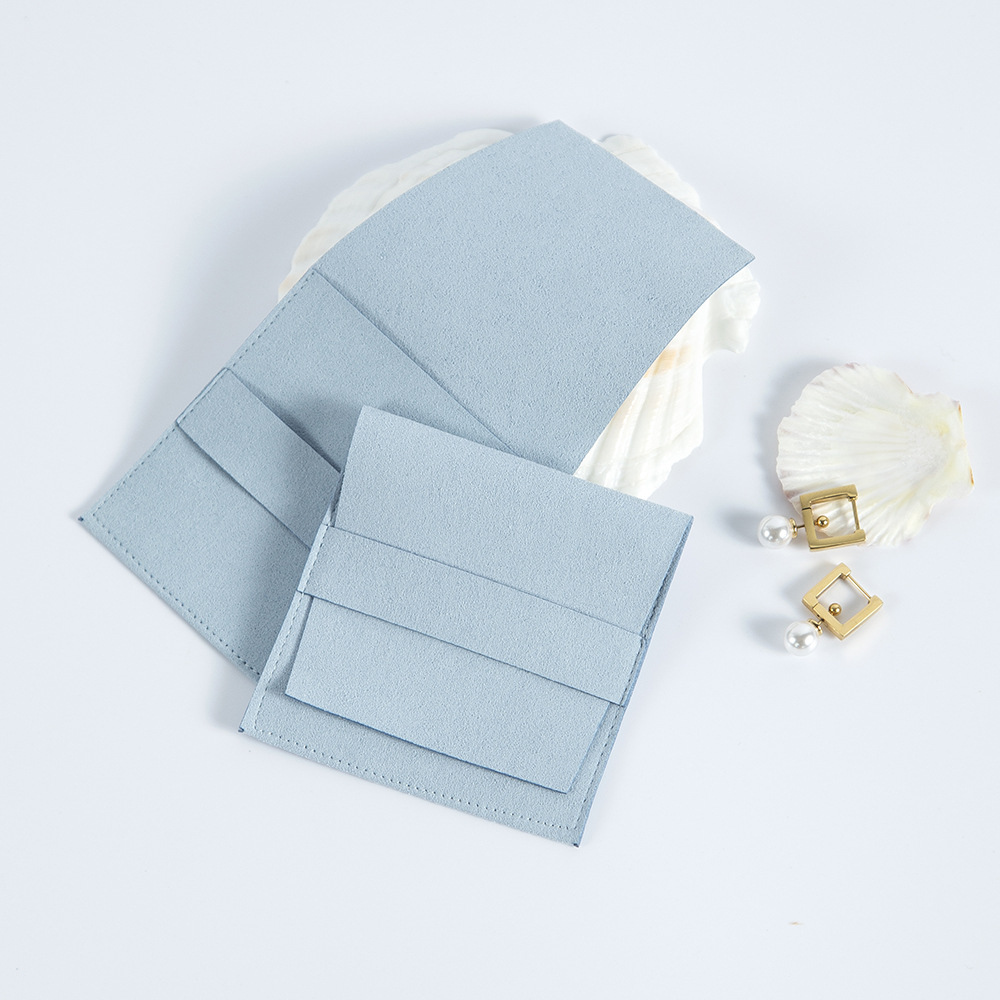 7g Weight Gift Wrapping Supplies Event & Party Supplies Jewelry Packaging Bags Classification 1 Piece Quantity Holiday, Daily Occasion Solid Color Pattern Simple Style Style Factory Direct Supply Ornament Suede Microfibre Cloth Bag Flannel Bag Flip Bead Jewelry Bag Card Bag Wholesale 4