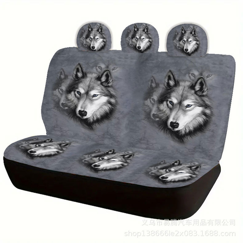 Foreign Trade New Elastic Printed Men's and Women's Car Universal Seat Covers Cross-Border Seat Covers Thin Car Seat Cushions
