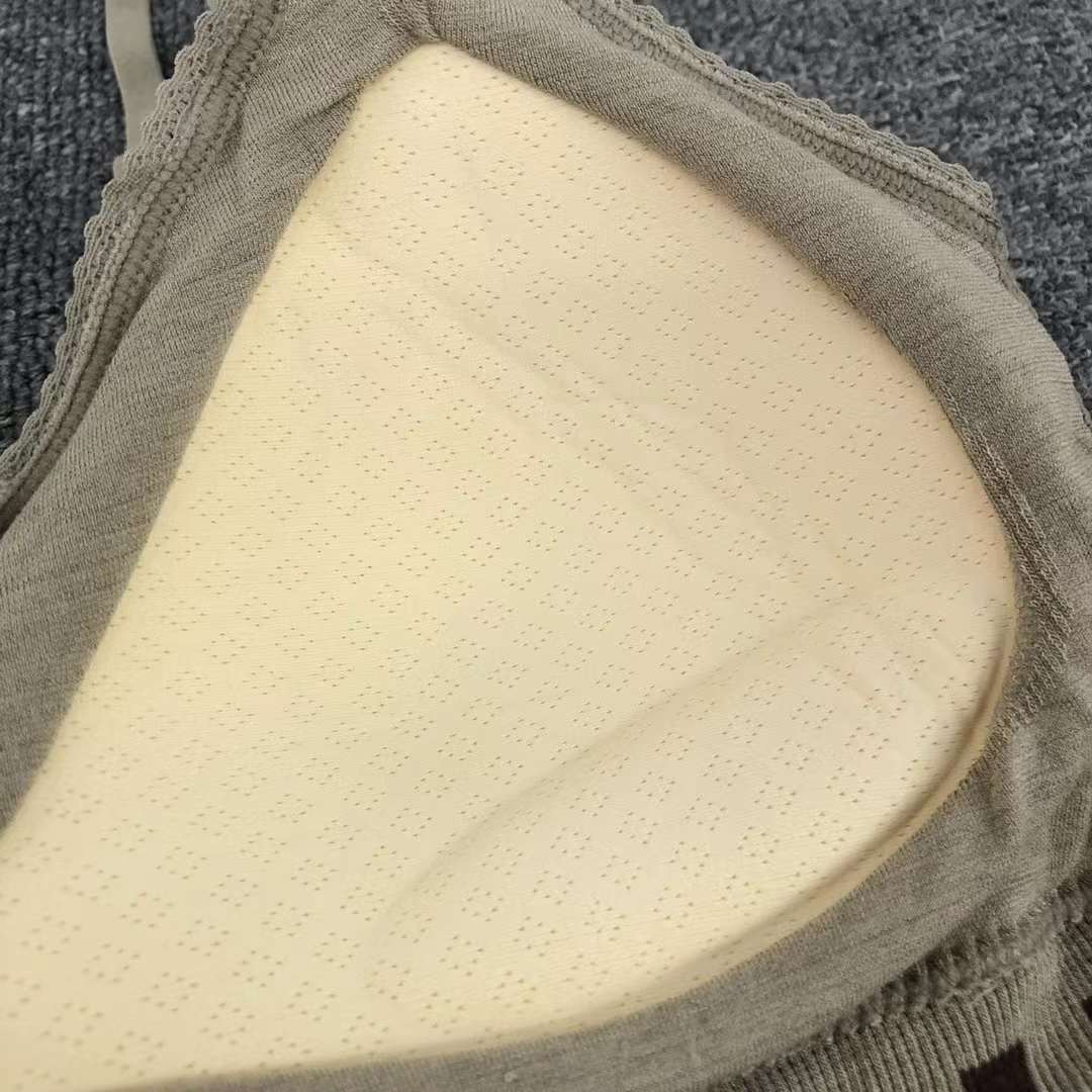 Nuevo chaleco sin costuras de alta elasticidad de la mujer chaleco sin anillo de acero sujetador de encaje ropa interior deportiva mujer al por mayor