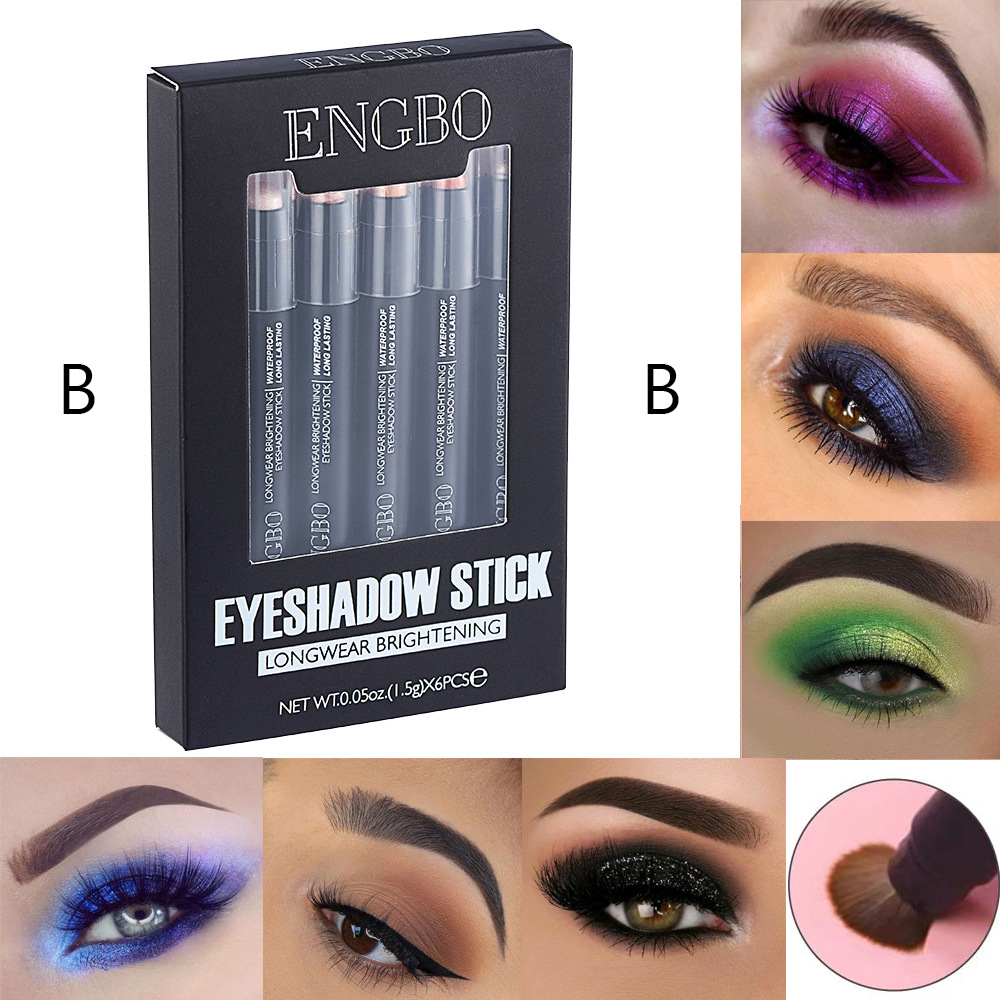 ENGBO Foreign Trade Double-tipped eyeshadow Pen Amazon Best-selling Eyeshadow Pen Set Long-lasting pearlescent Cross-border Eyeshadow undefined